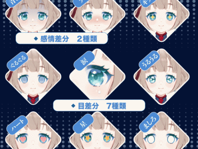 Live2d汎用イラスト(パーツ分け済み)拆分完成。Live2d illustration（Objects are layered ...