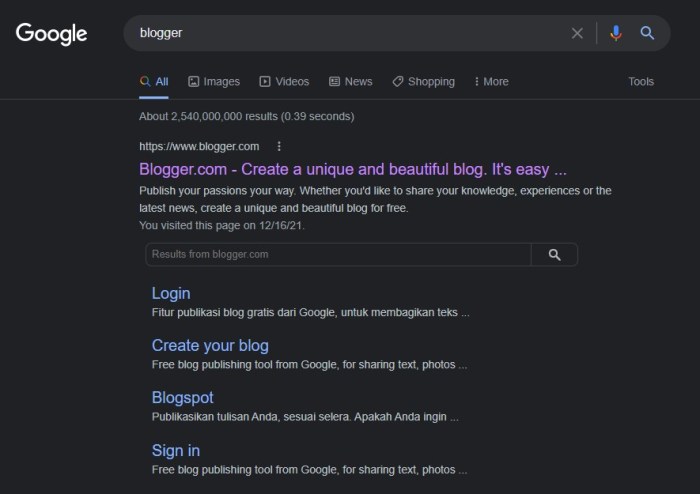 Blogspot Web sebagai Platform Blogging Terbaik